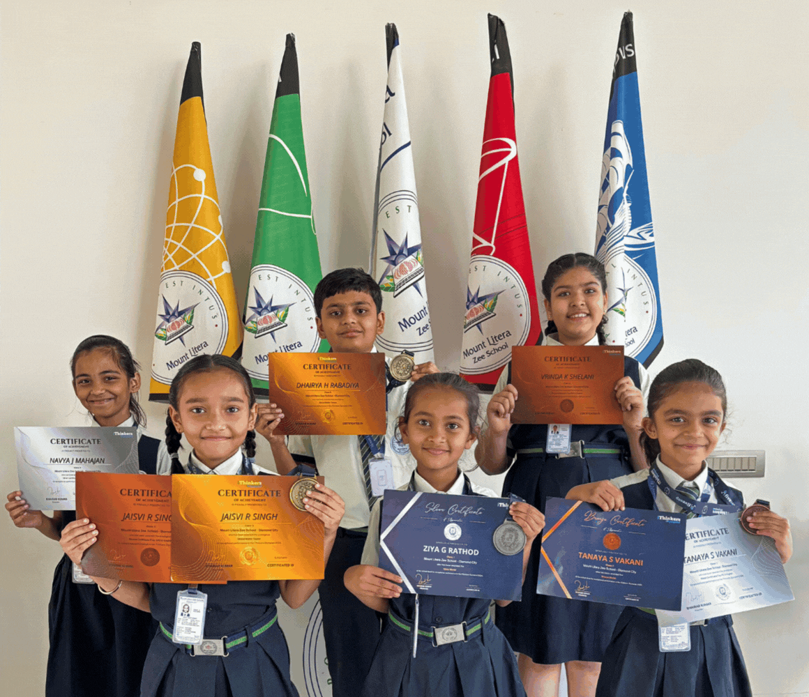 Students studying for iThinkers Olympiad